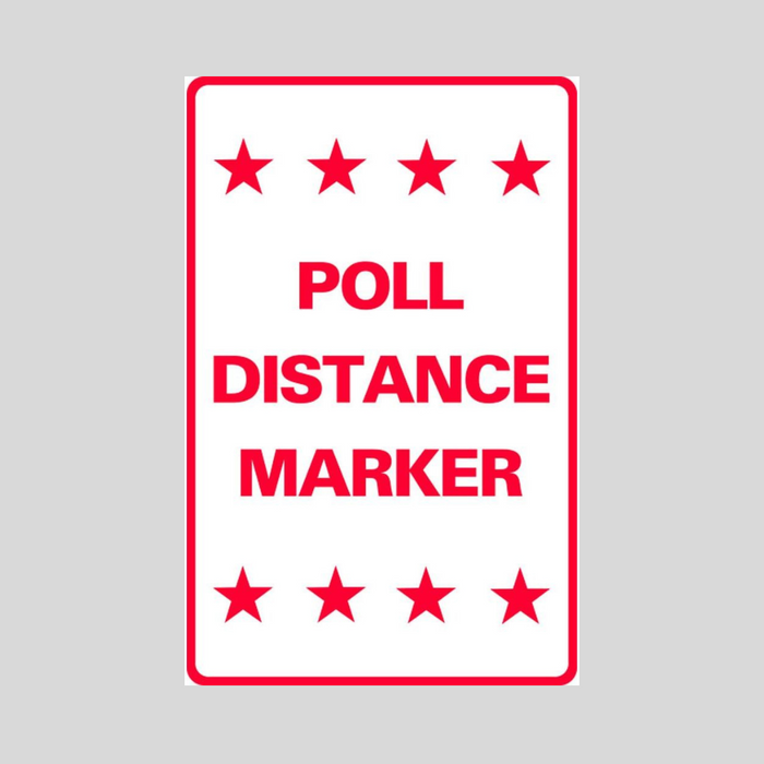 POLL DISTANCE MARKER Medium A-Frame Sign (SG-212C)