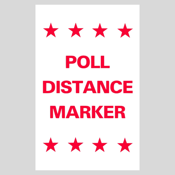 POLL DISTANCE MARKER Metal A-Frame Sign (SG-212A)