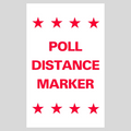 POLL DISTANCE MARKER Metal A-Frame Sign (SG-212A)