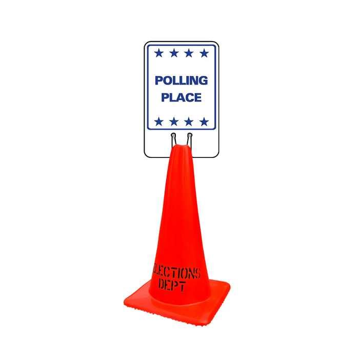 POLLING PLACE DOUBLE-SIDED Cone Topper Sign (SG-213I2)