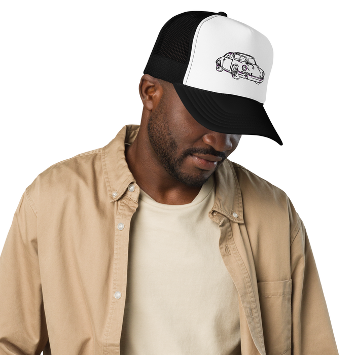 Porsche 911 Outlaw Foam Trucker Hat - Classic Porsche 911 Clothing & Accessory | Bexco Automotive