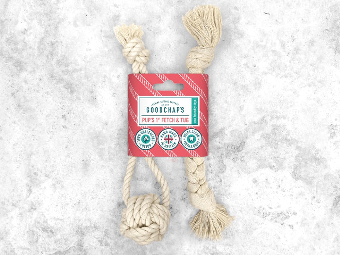 Pup's First Fetch & Tug - Natural Cotton Rope Toy