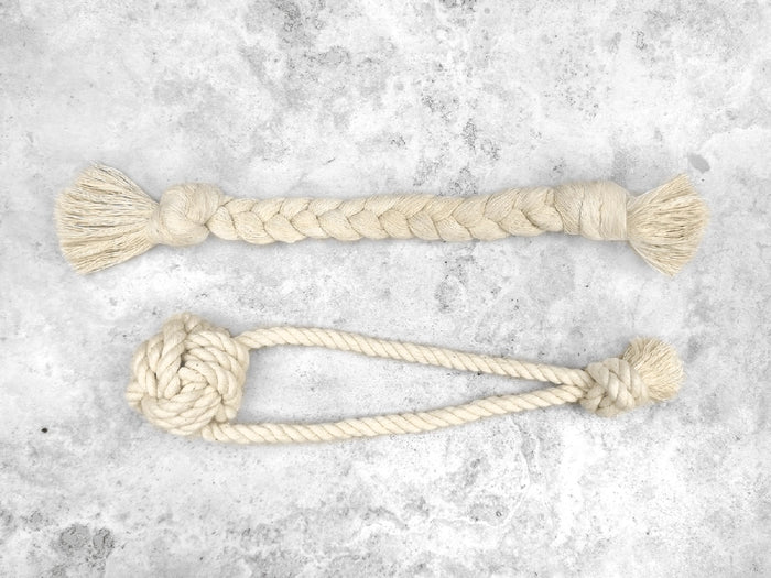 Pup's First Fetch & Tug - Natural Cotton Rope Toy