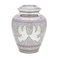 Purple Loving Doves Brass Urn — ISU-RJ-0083