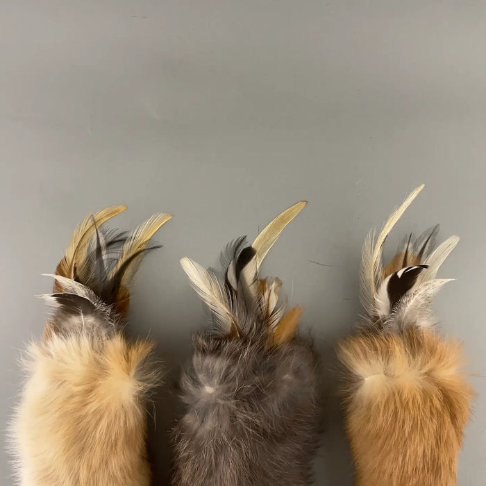 Rabbit Fur and Feathers Cat Toy, Cat Pillow