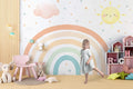 Rainbow Nursery Wallpaper: Soft Sun, Peel and Stick Kids Room Decor