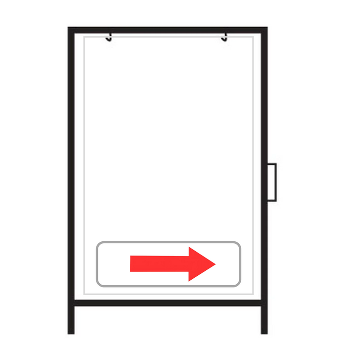 RED ARROW Metal A-Frame Rider Sign (SG-322A)
