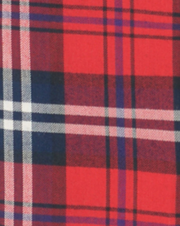 Red Navy Plaid Herringbone