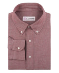 Red Twill Flannel Work Shirt