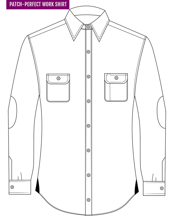 Red Twill Flannel Work Shirt
