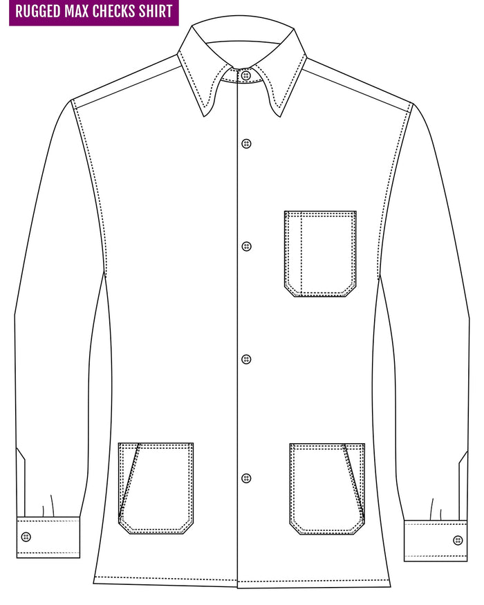 Red Twill Flannel Work Shirt
