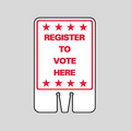 REGISTER TO VOTE HERE Cone Topper Sign (SG-211I1)