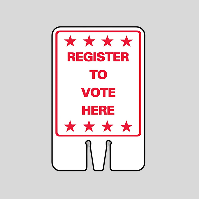 REGISTER TO VOTE HERE Cone Topper Sign (SG-211I1)