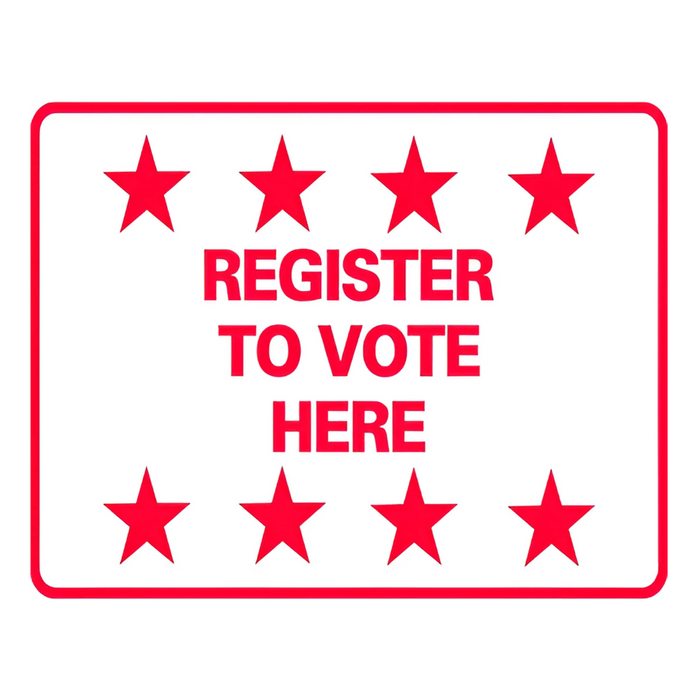 REGISTER TO VOTE HERE Corrugated A-Frame Sign - Multi (SG-211G)