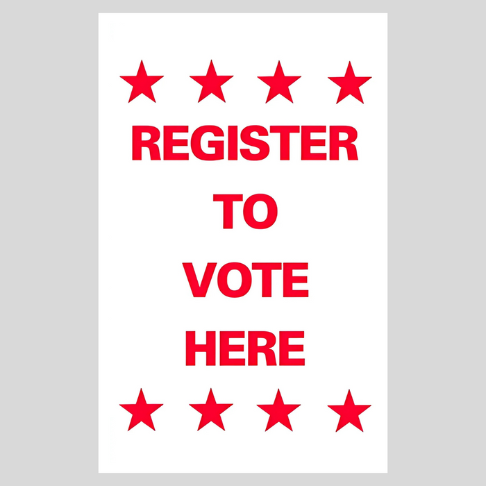 REGISTER TO VOTE HERE Corrugated A-Frame Sign (SG-211F)