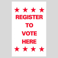REGISTER TO VOTE HERE DOUBLE-SIDED Metal A-Frame Sign (SG-211A2)
