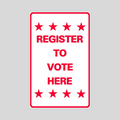 REGISTER TO VOTE HERE Medium A-Frame Sign (SG-211C)