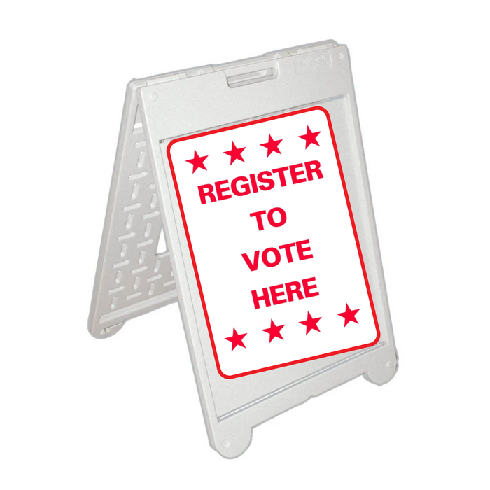 REGISTER TO VOTE HERE Medium A-Frame Sign (SG-211C)