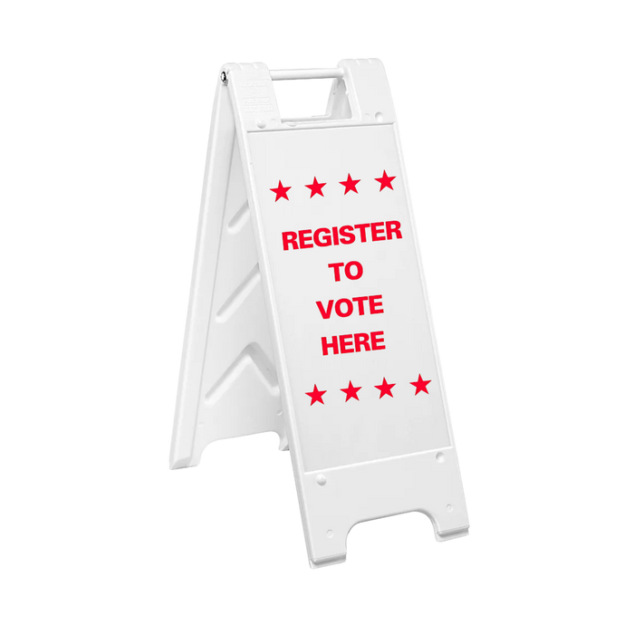 REGISTER TO VOTE HERE Slim Sign (SG-211E)