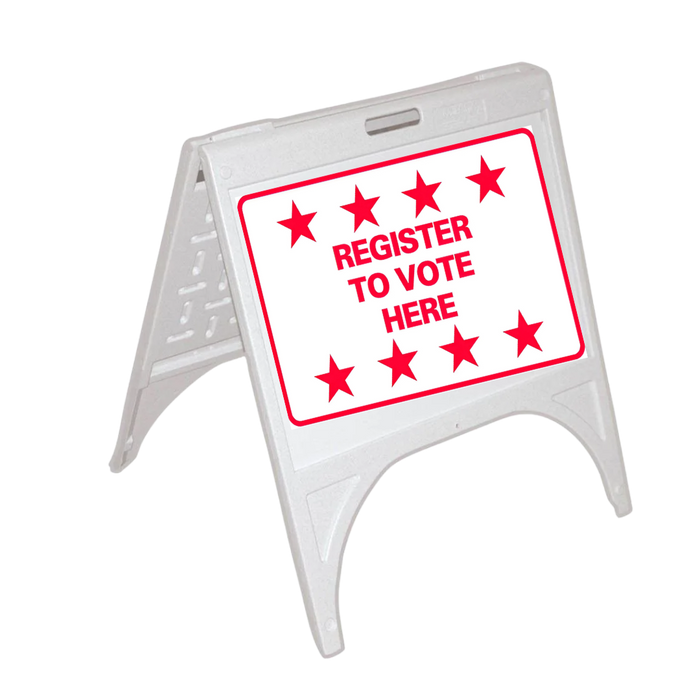 REGISTER TO VOTE HERE Small A-Frame Sign (SG-211D)