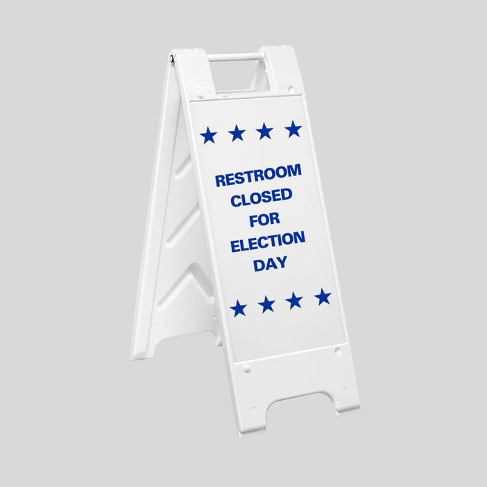 RESTROOM CLOSED FOR ELECTION DAY Slim Sign (SG-304E)