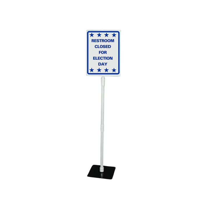 RESTROOM CLOSED FOR ELECTION DAY Tabletop Sign (SG-304J)