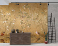 Rose Garden Nightingale Wallpaper: Elegant Floral Wall Decor