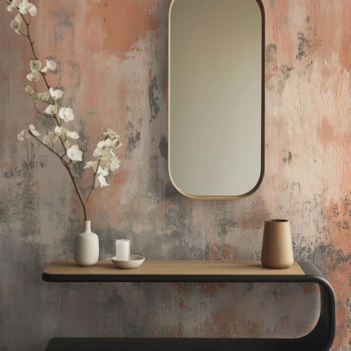 Rust-Look Decorative Abstract Wallpaper: Rusty Deco Art Wall Mural