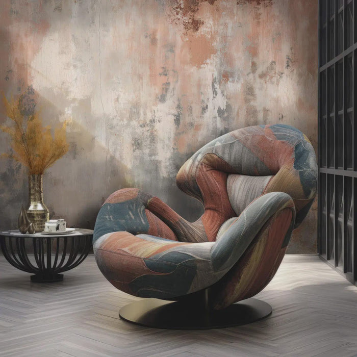 Rust-Look Decorative Abstract Wallpaper: Rusty Deco Art Wall Mural