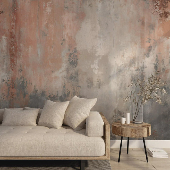 Rust-Look Decorative Abstract Wallpaper: Rusty Deco Art Wall Mural