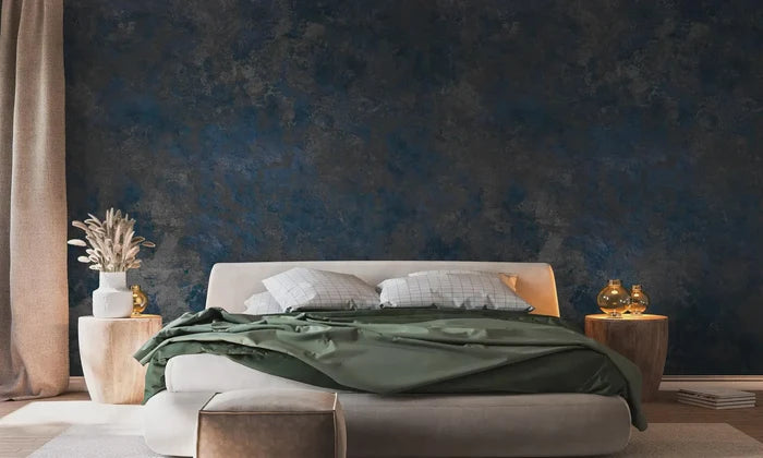 Rusty Copper Effect Wallpaper: Self-Adhesive Blue Deco Art Mural