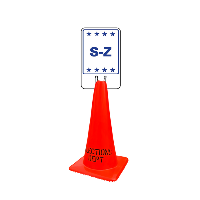 S-Z DOUBLE-SIDED Cone Topper Sign (SG-314I2)