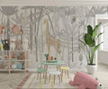 Safari Animals Nursery Wallpaper Mural - Tropical Peel & Stick Wallpaper