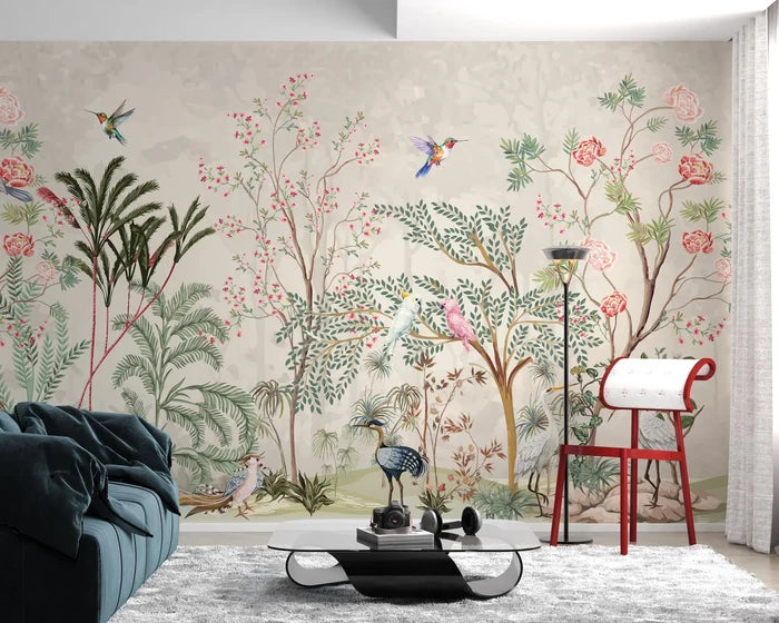 Sakura Tree Peel and Stick Wallpaper: Flowering Trees & Rosewood