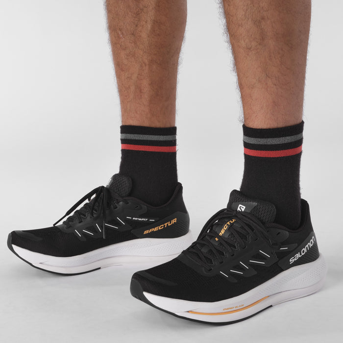 SALOMON SPECTUR trail running shoes - black/white/orange