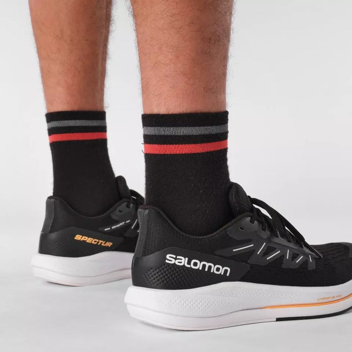 SALOMON SPECTUR trail running shoes - black/white/orange