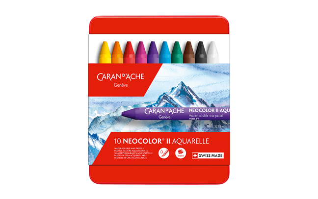 Set of 10 NEOCOLOR™ II Pastels in Metal Box
