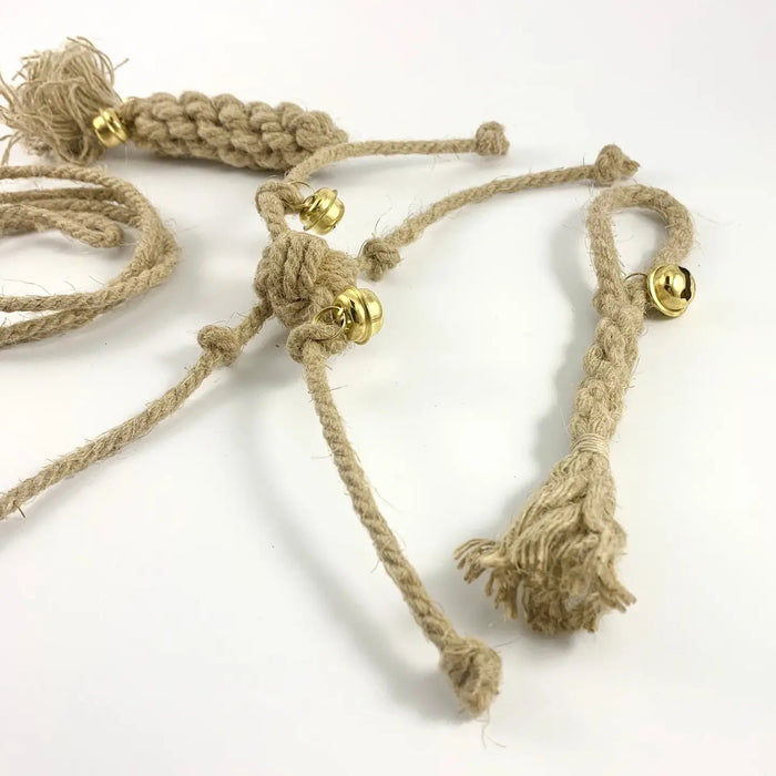 Set of 4 Hemp Cat Toys with Bell