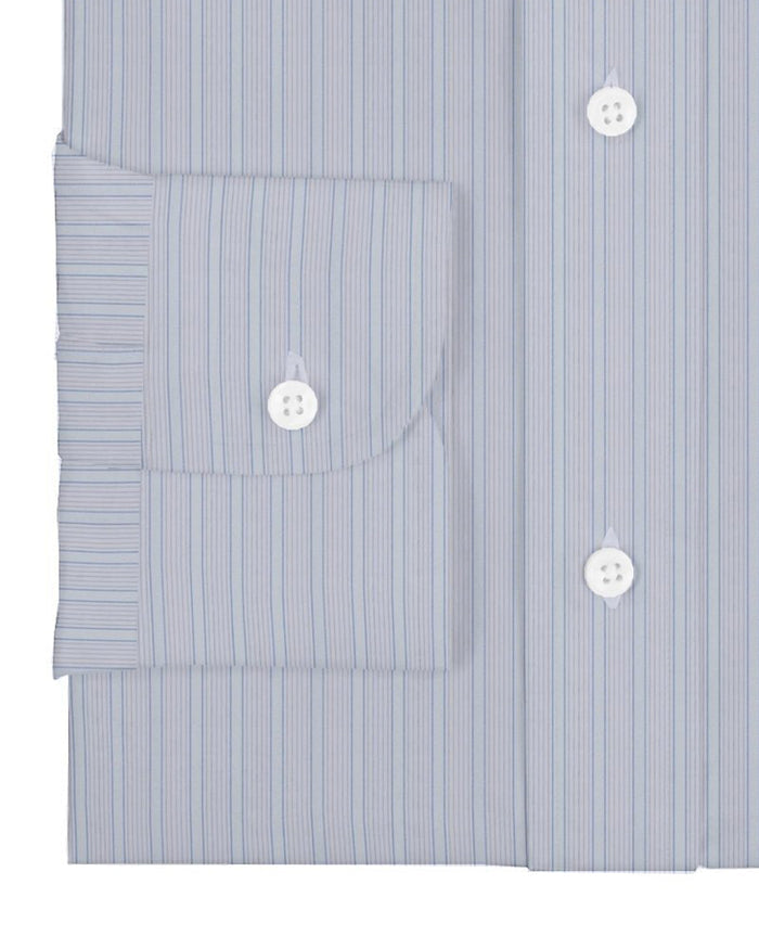 Sic-Tess White Purple Stripes With Silk