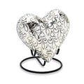 Silver Fleur De Lis Brass Heart Keepsake — ISU-RJ-0087