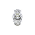 Silver Fleur De Lis Brass Keepsake Urn — ISU-RJ-0088