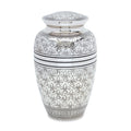 Silver Fleur De Lis Brass Urn — ISU-RJ-0086