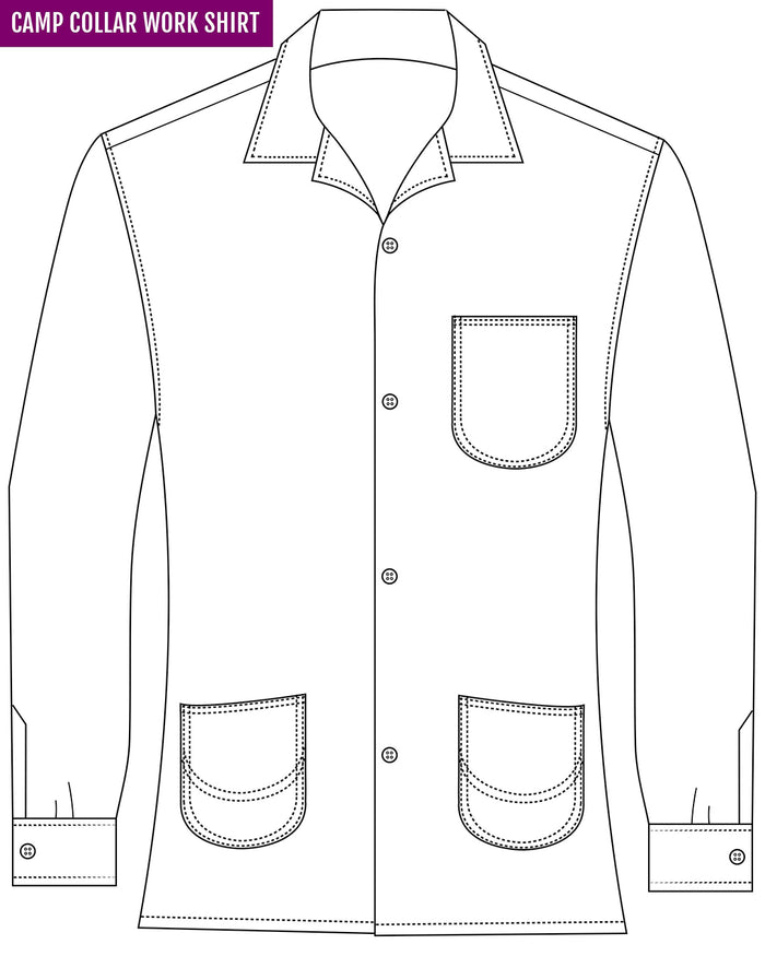 Silver Grey Navy Gingham Flannel Work Shirt