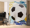 Soccer Ball Graffiti Wallpaper: Boy's Room Wall Mural