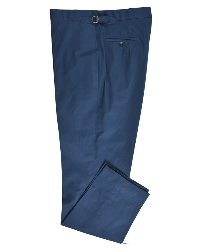 Soft Dark Blue Stretch Twill Pants
