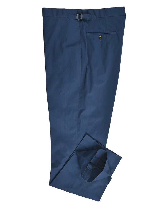 Soft Dark Blue Stretch Twill Pants