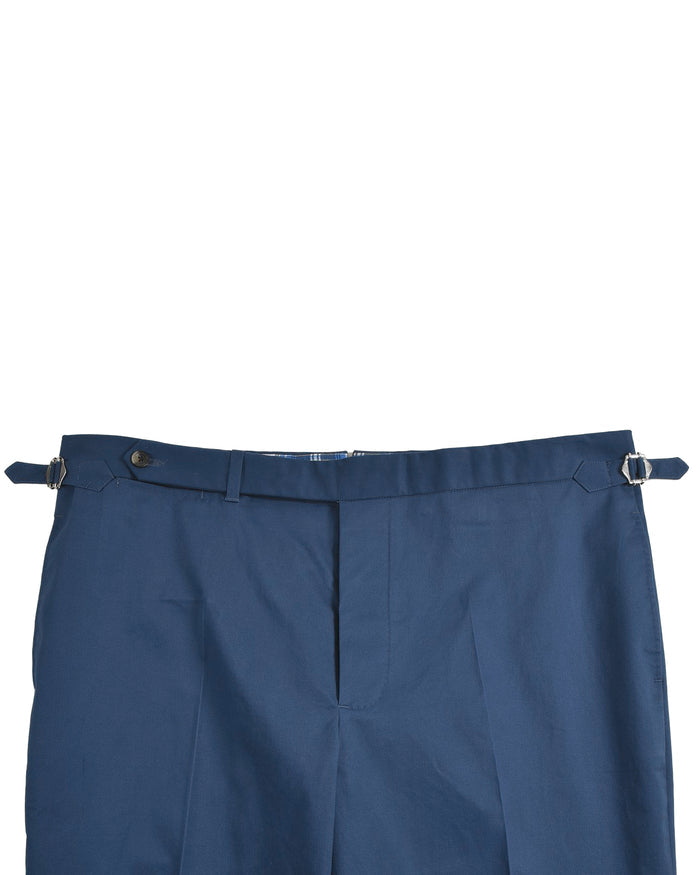 Soft Dark Blue Stretch Twill Pants