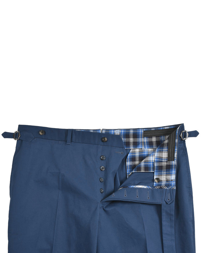 Soft Dark Blue Stretch Twill Pants