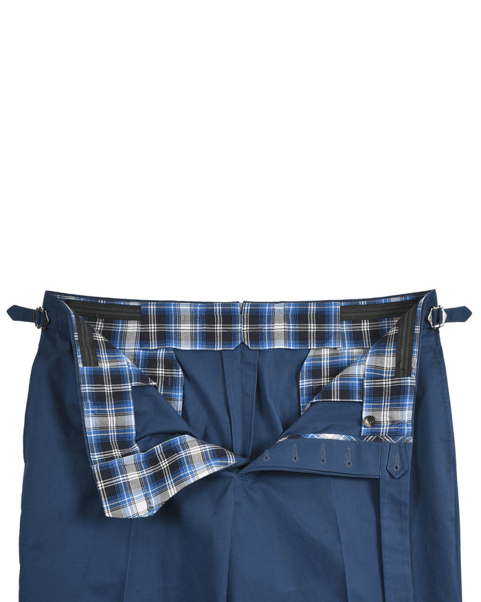 Soft Dark Blue Stretch Twill Pants