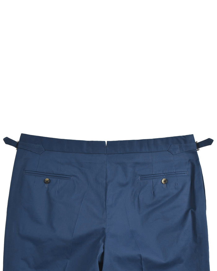 Soft Dark Blue Stretch Twill Pants